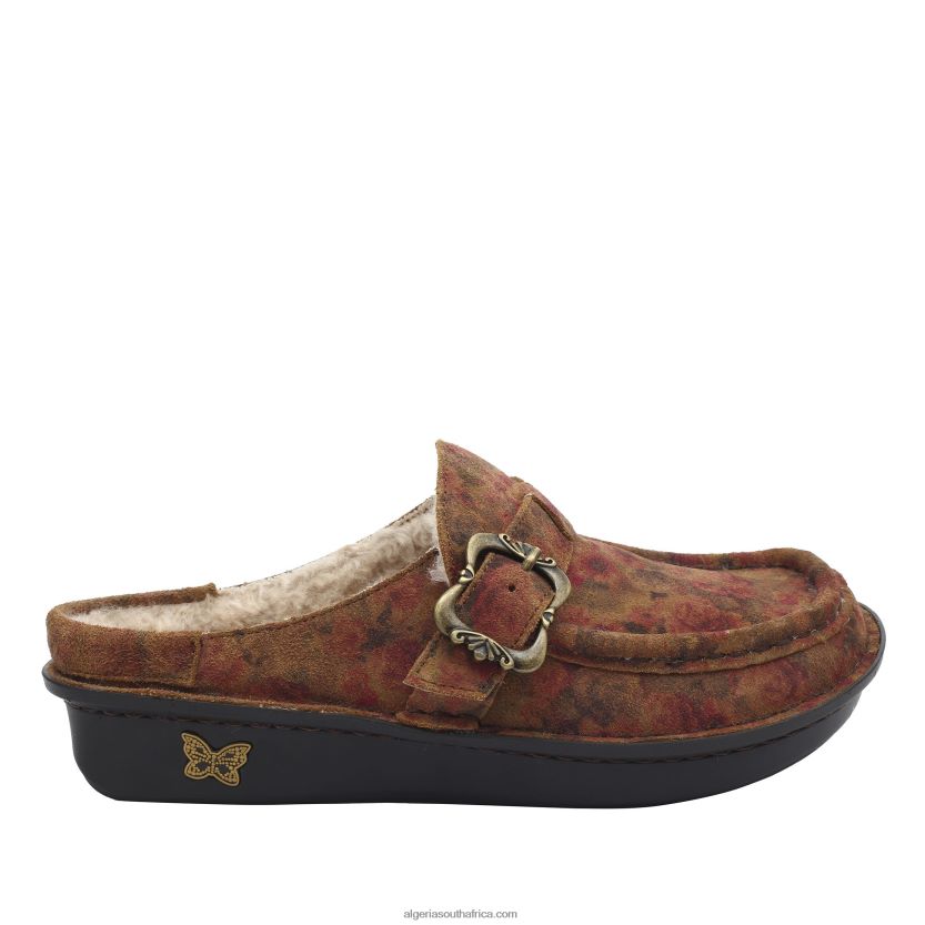 Brigid Cognac  Roses Clog 2VV46J299Alegria