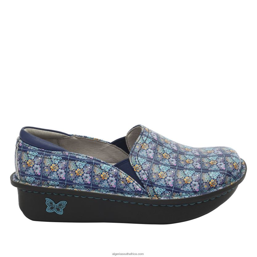 Debra Rose\s Blue Quilt Shoe 2VV46J436Alegria