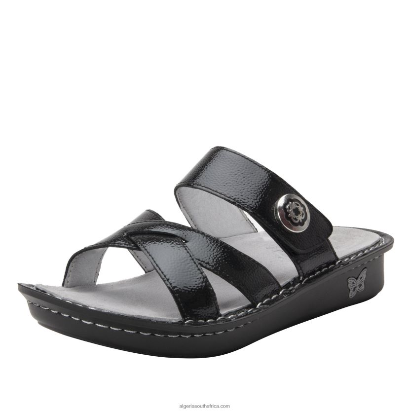 Victoriah Black Patent Sandal 2VV46J158Alegria